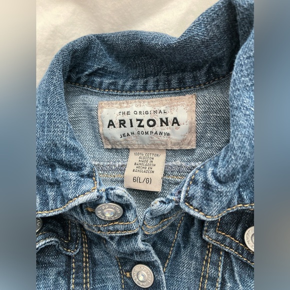 Arizona Kids Crop Denim Jacket 6yr Large - Picture 2 of 6